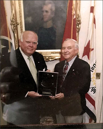 Governer Ned McWherter Rrecognizing Joe Sherlin for His Chairmanship of the Superintendents Study Council for the State of Tennessee 